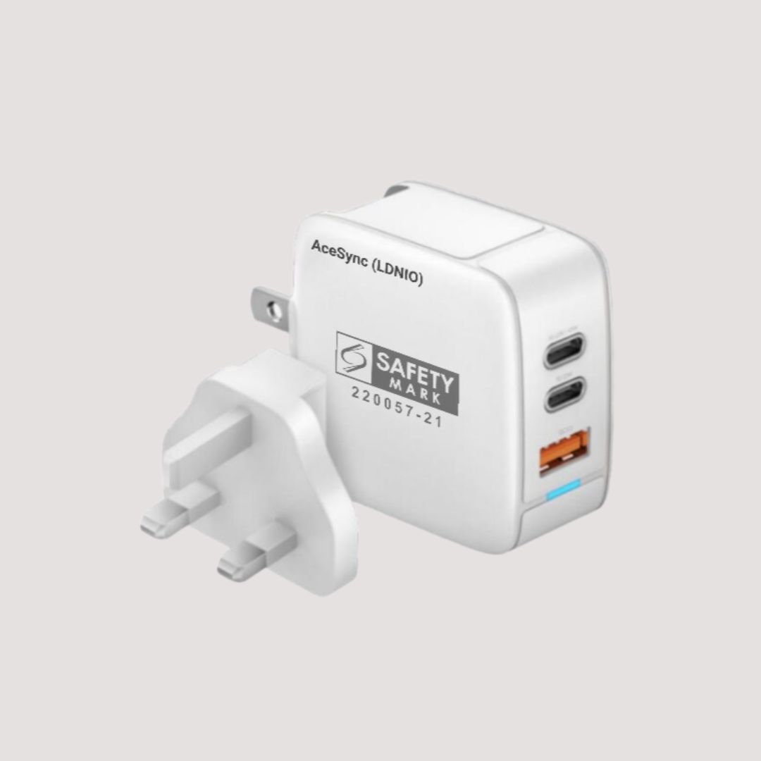 Dual USB C + Type A Wall Charger