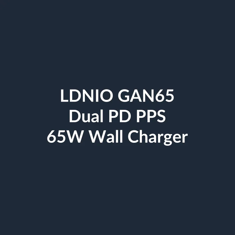 Genuine LDNIO GAN65 Dual PD PPS USB-C QC Type-A Port Wall Charger 65W