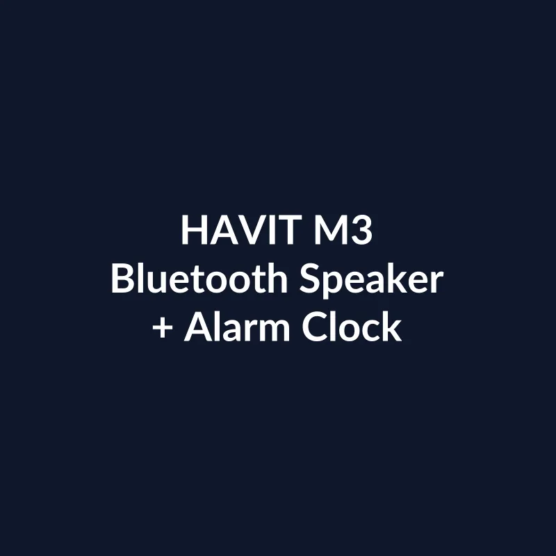 HAVIT M3 Portable Bluetooth Speaker with Alarm Clock and FM Radio